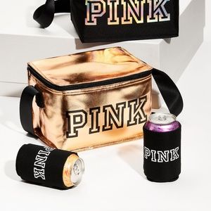 Victoria's Secret PINK Rose Gold Cooler Koozie Set